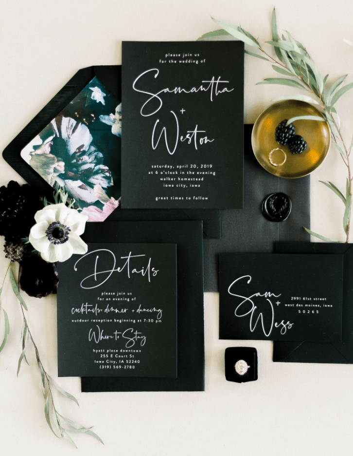 Samantha Moody+ Romantic Wedding Invitation Suite with Vellum Wrap