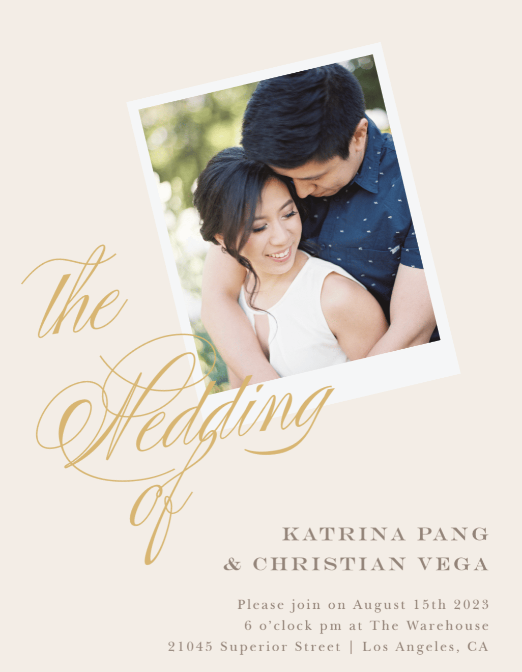 Ribbon and Scrolls Wedding Invitation