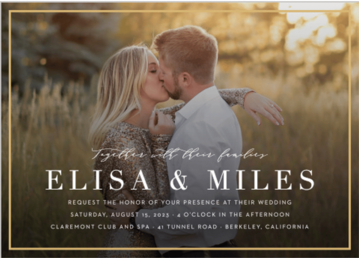 Opaque Photo Flair Wedding Invitations