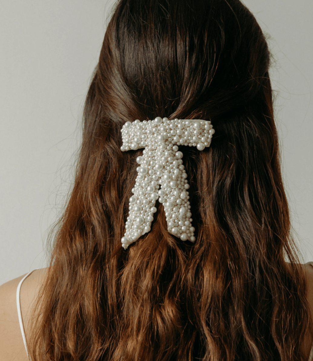 Donna Pearl Bow Barrette