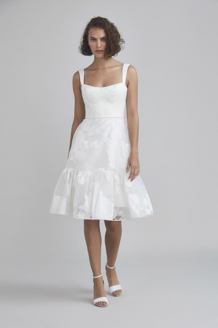 Rose Fil-Coupe A-line Dress