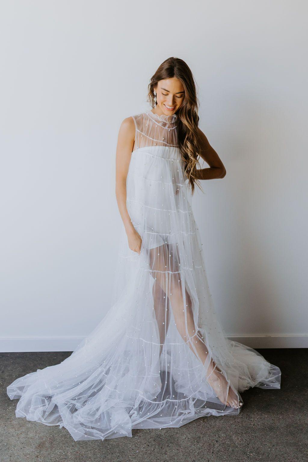 Rosey Pearl High Collar Gown