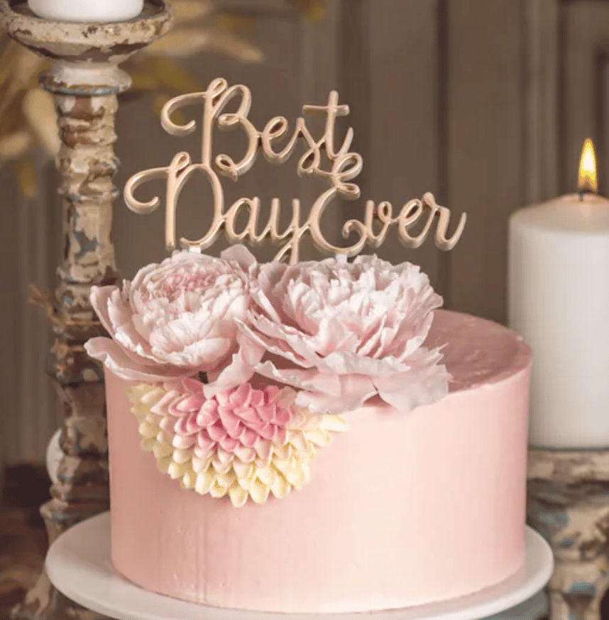 Lillian Rose Best Day Ever Wedding Cake Topper