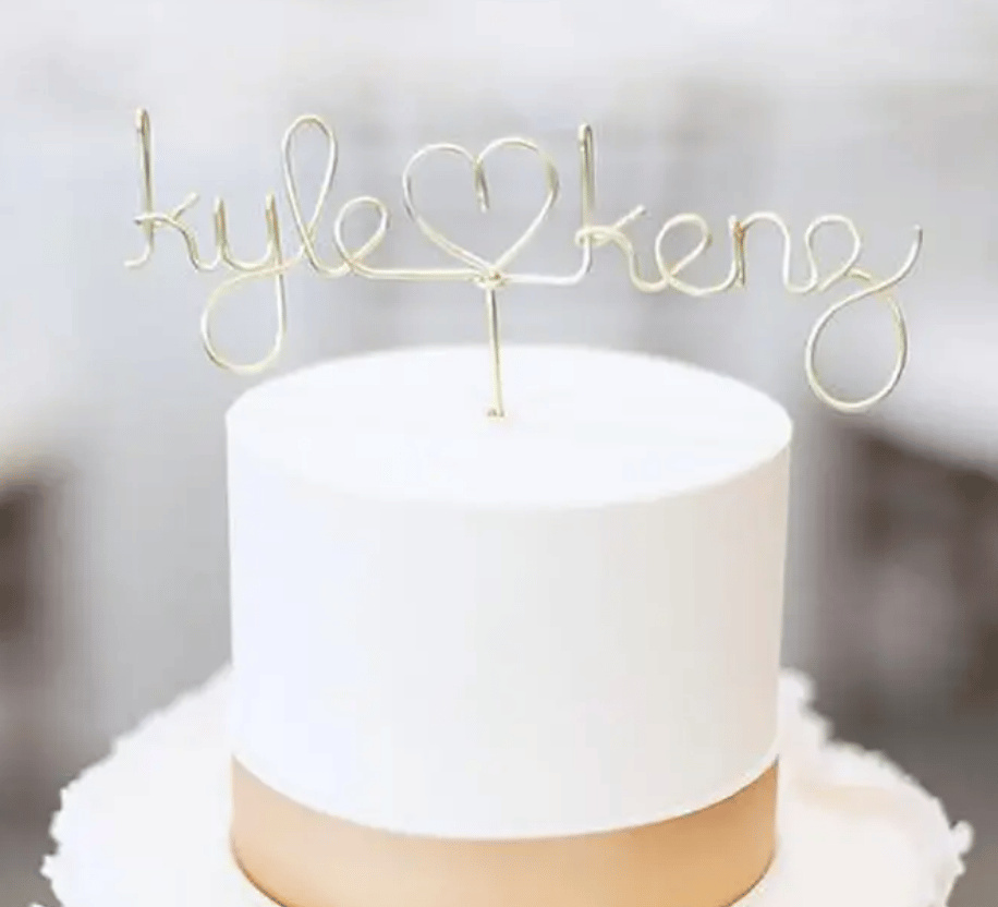 High-Class Artisan Wire Wedding Cake Topper