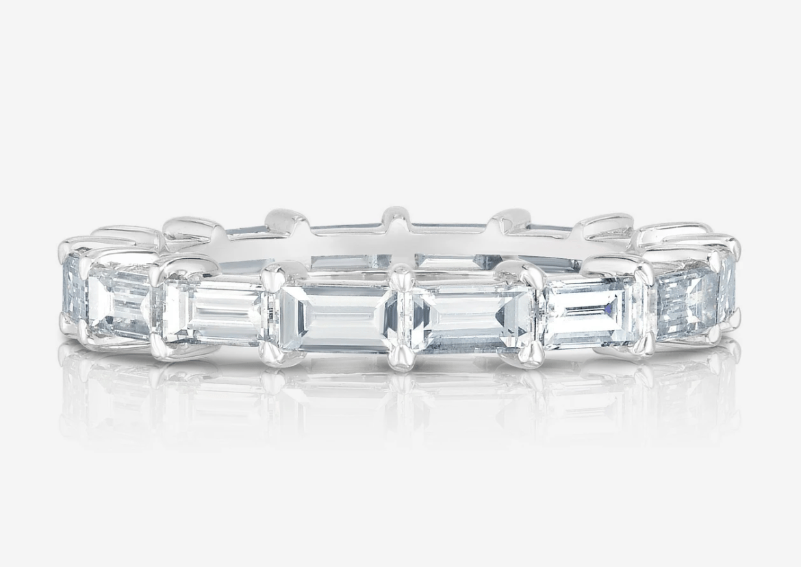 Sideways Baguette Diamond Band