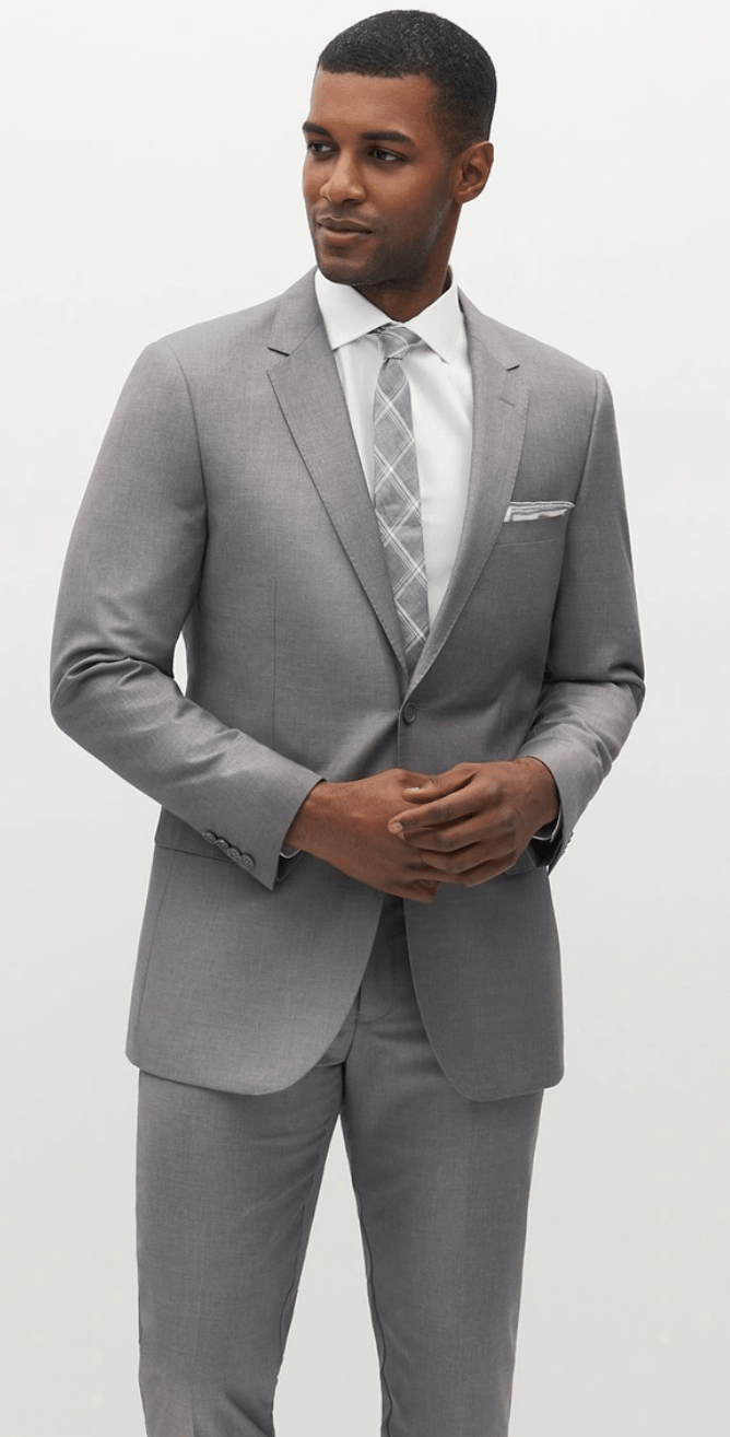 Textured Gray Suit