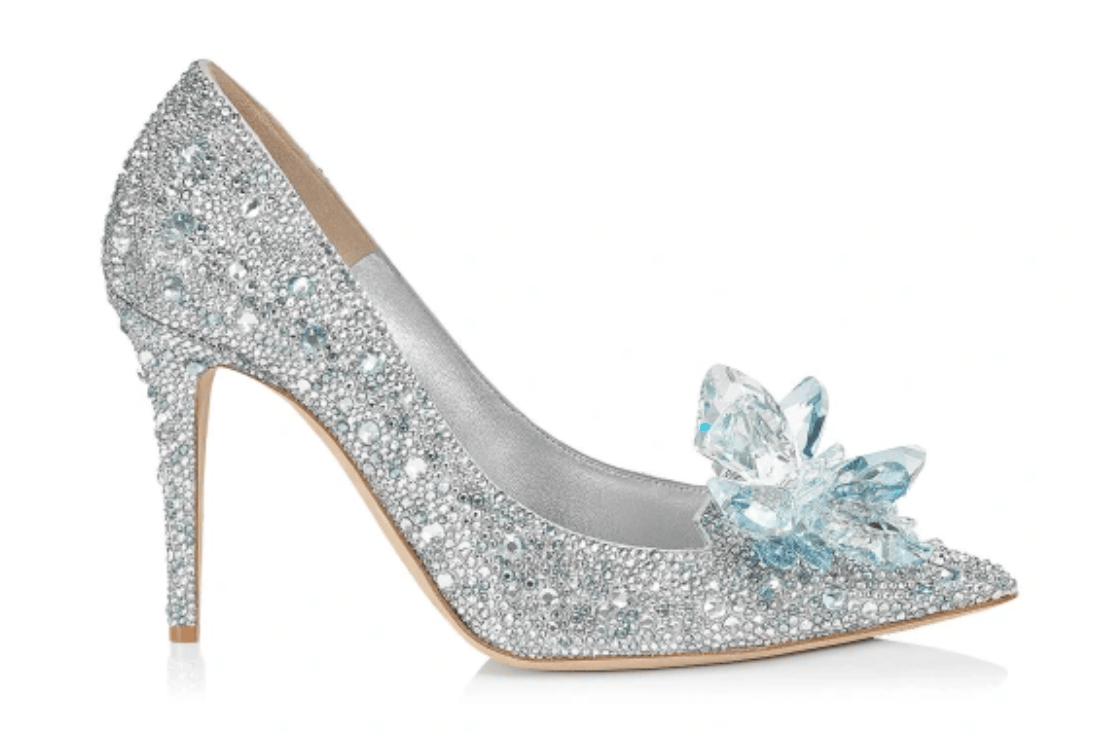 Crystal Covered Pointy Toe Pumps
