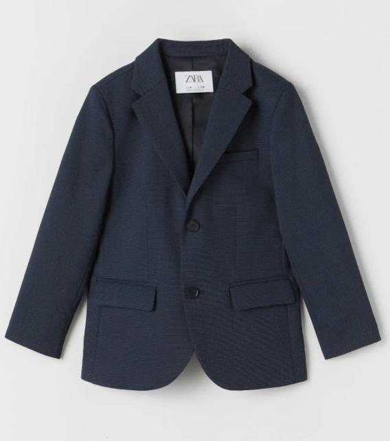 Textured Weave Suit Jacket