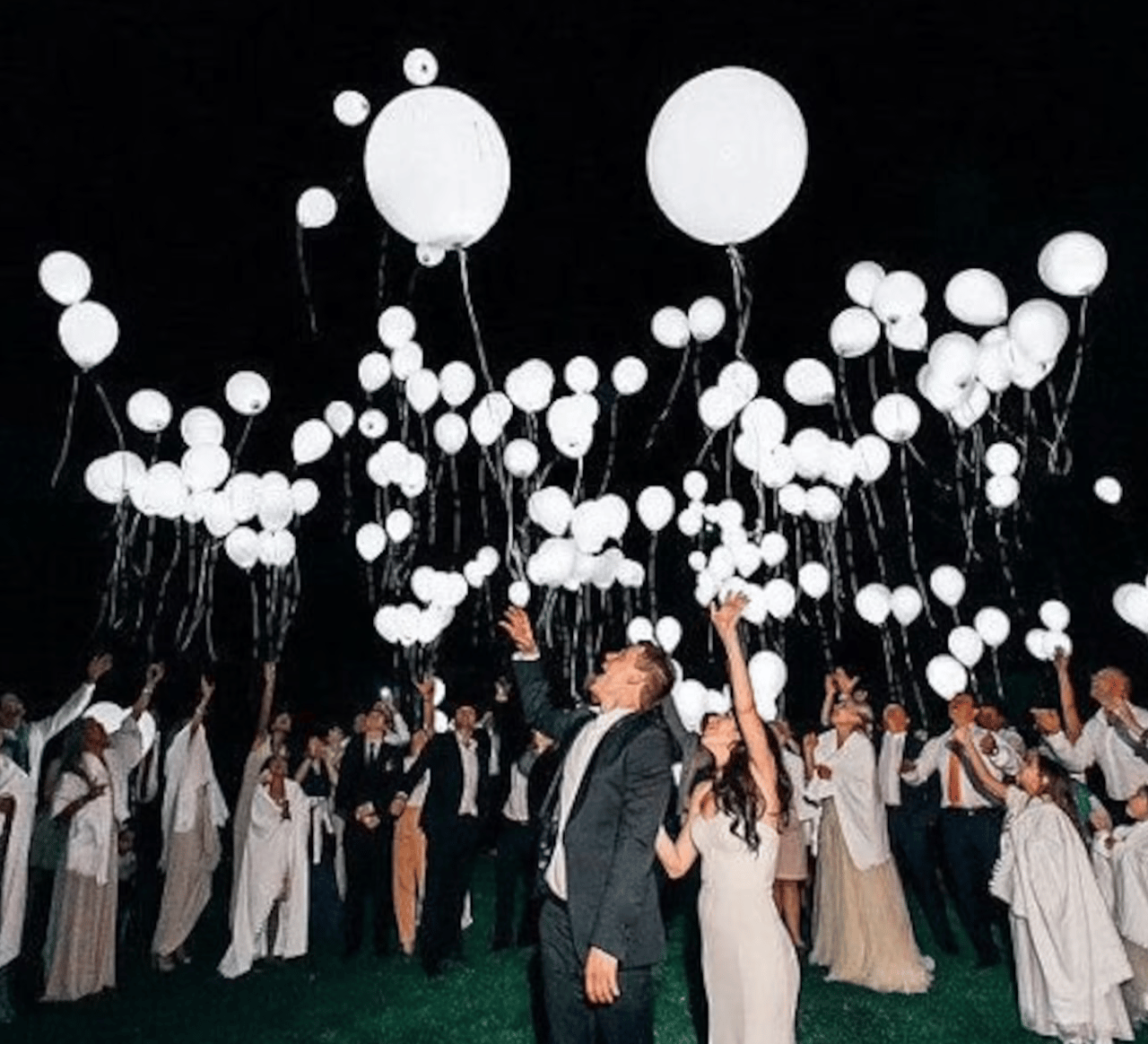 White LED Balloons