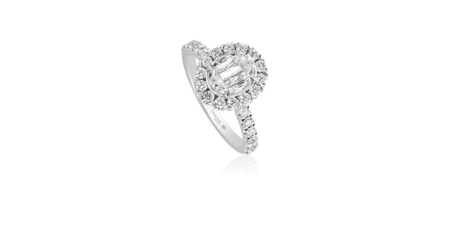 Christopher Designs L'Amour Crisscut Diamond Engagement Ring
