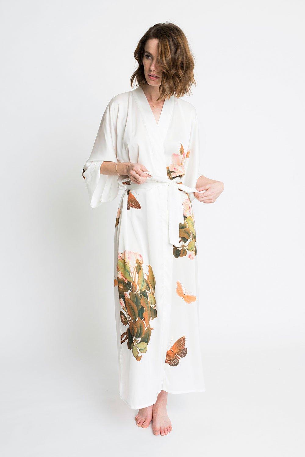 Peony & Butterfly Kimono Robe