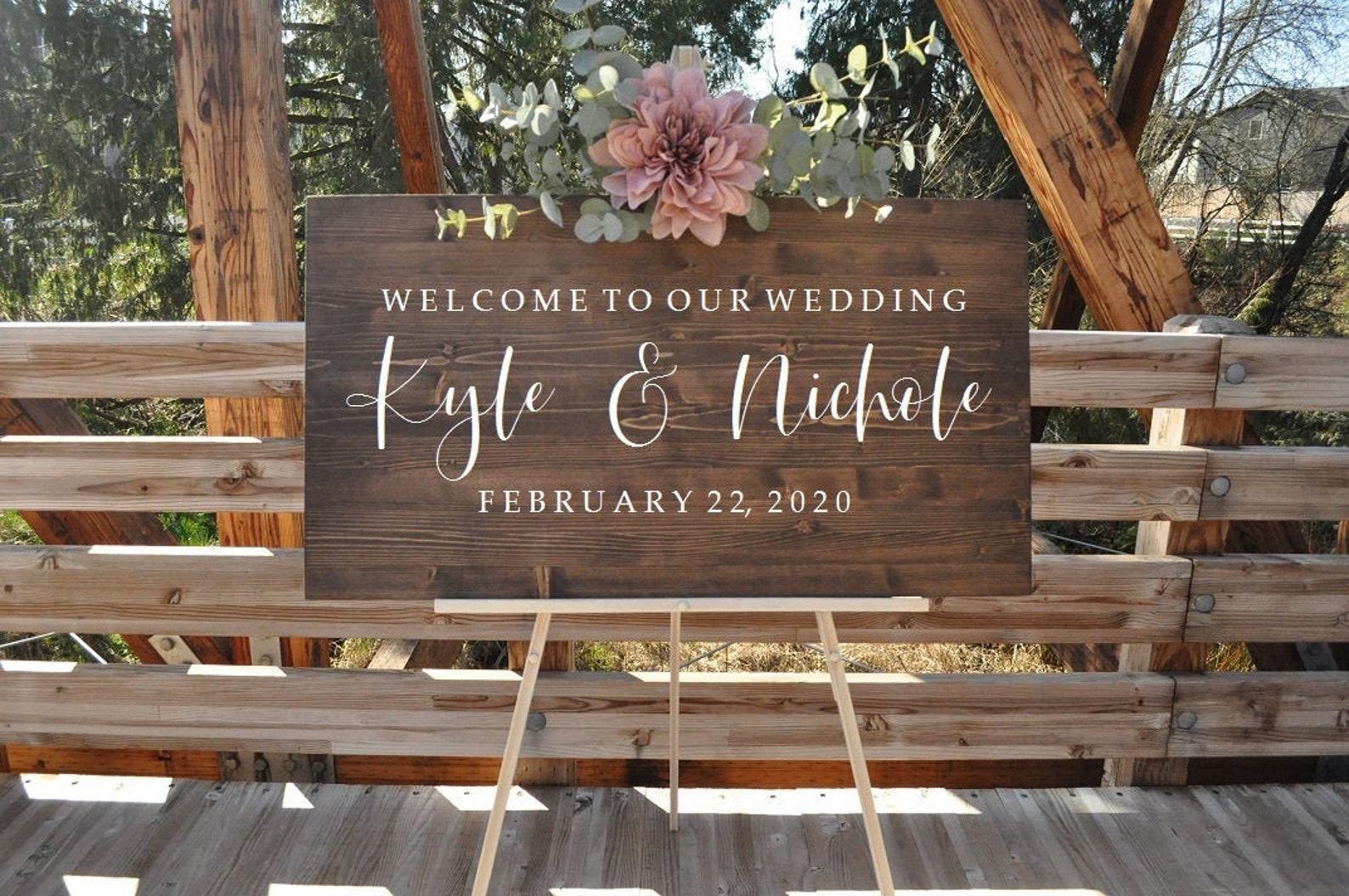 Rustic Wedding Entrance Sign