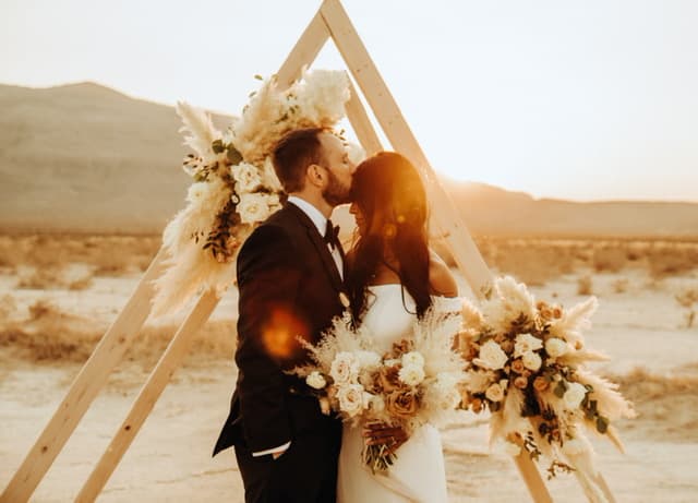 A Bohemian Fall Wedding at Seven Magic Mountains in Las Vegas photo 2