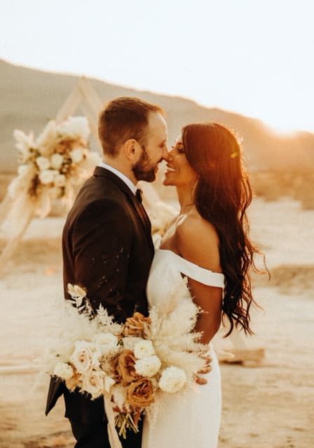 A Bohemian Fall Wedding at Seven Magic Mountains in Las Vegas photo 1