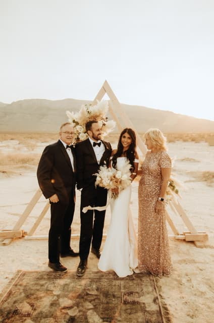 A Bohemian Fall Wedding at Seven Magic Mountains in Las Vegas photo 3