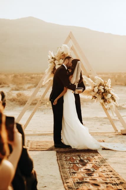 A Bohemian Fall Wedding at Seven Magic Mountains in Las Vegas photo 5
