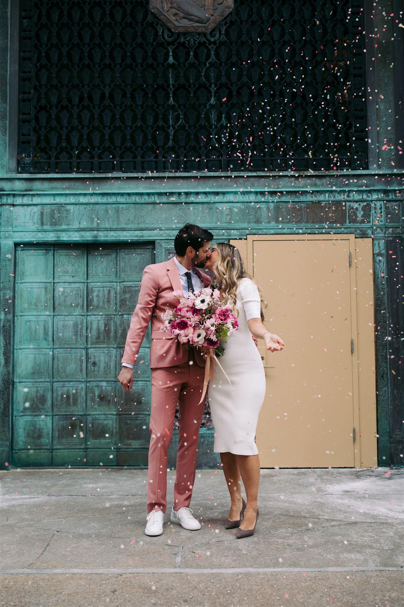 A Modern Winter Wedding at New York City Hall