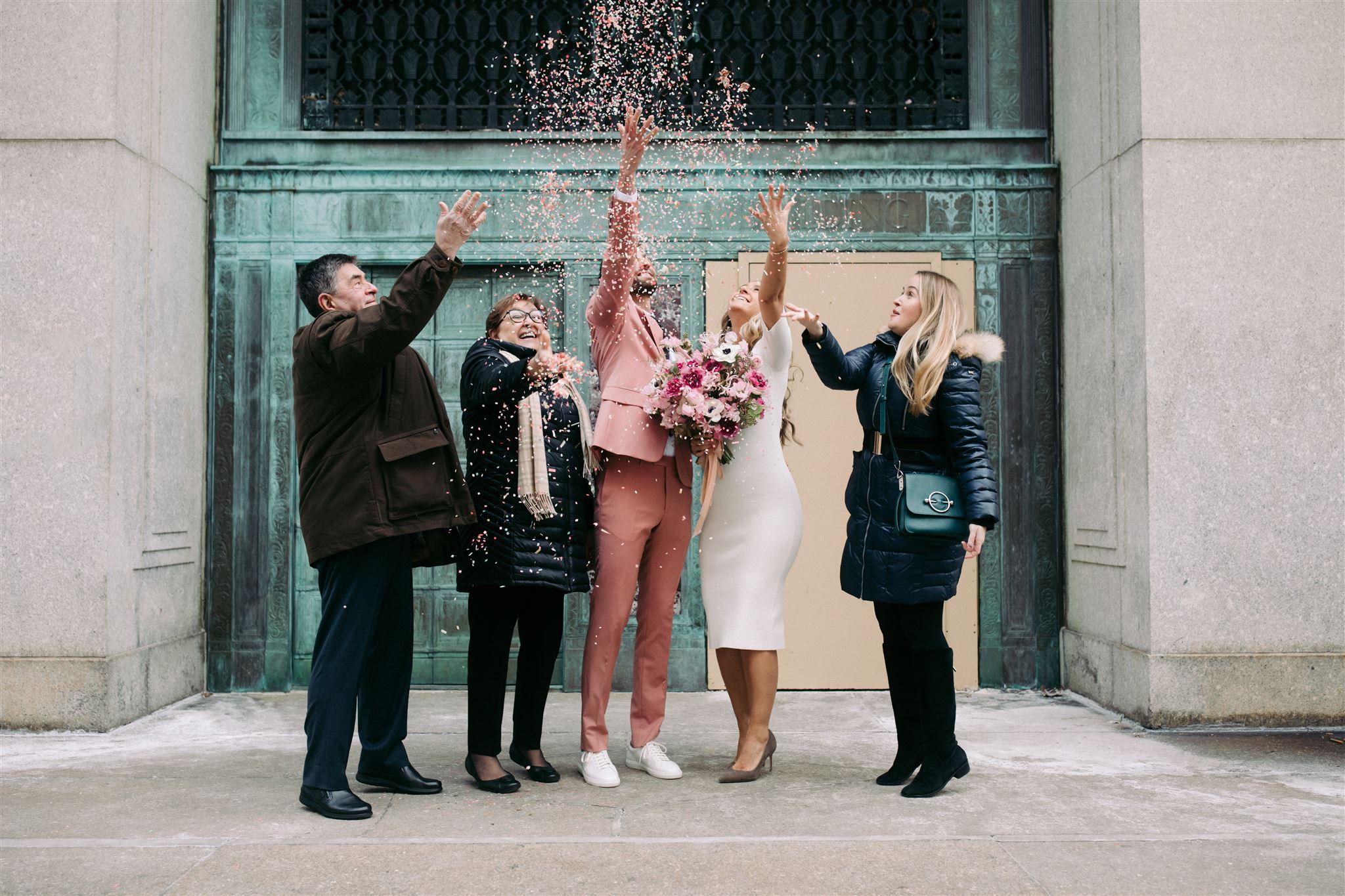 A Modern Winter Wedding at New York City Hall photo 4