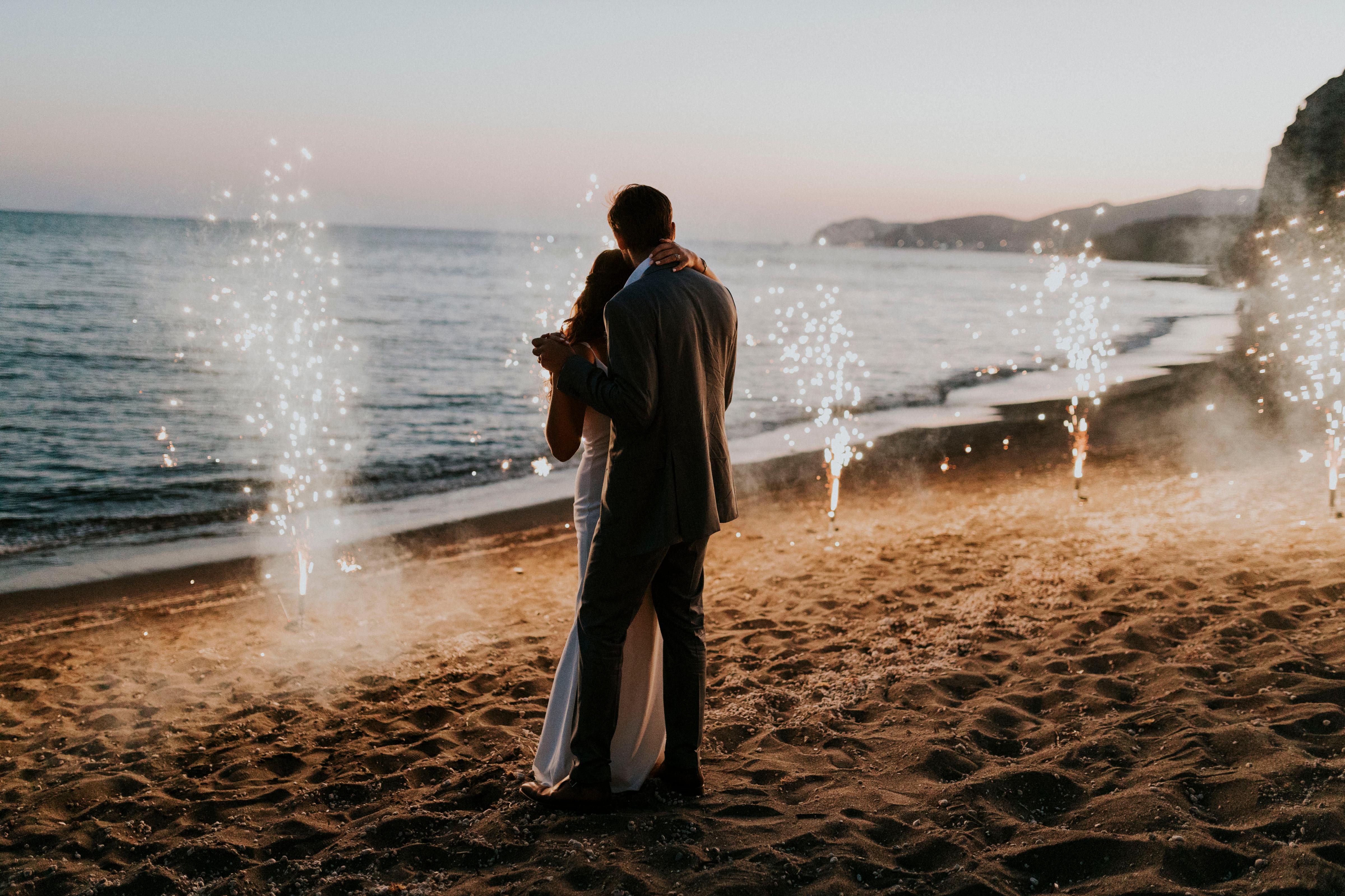 A Romantic Beach Wedding in Santorini 51