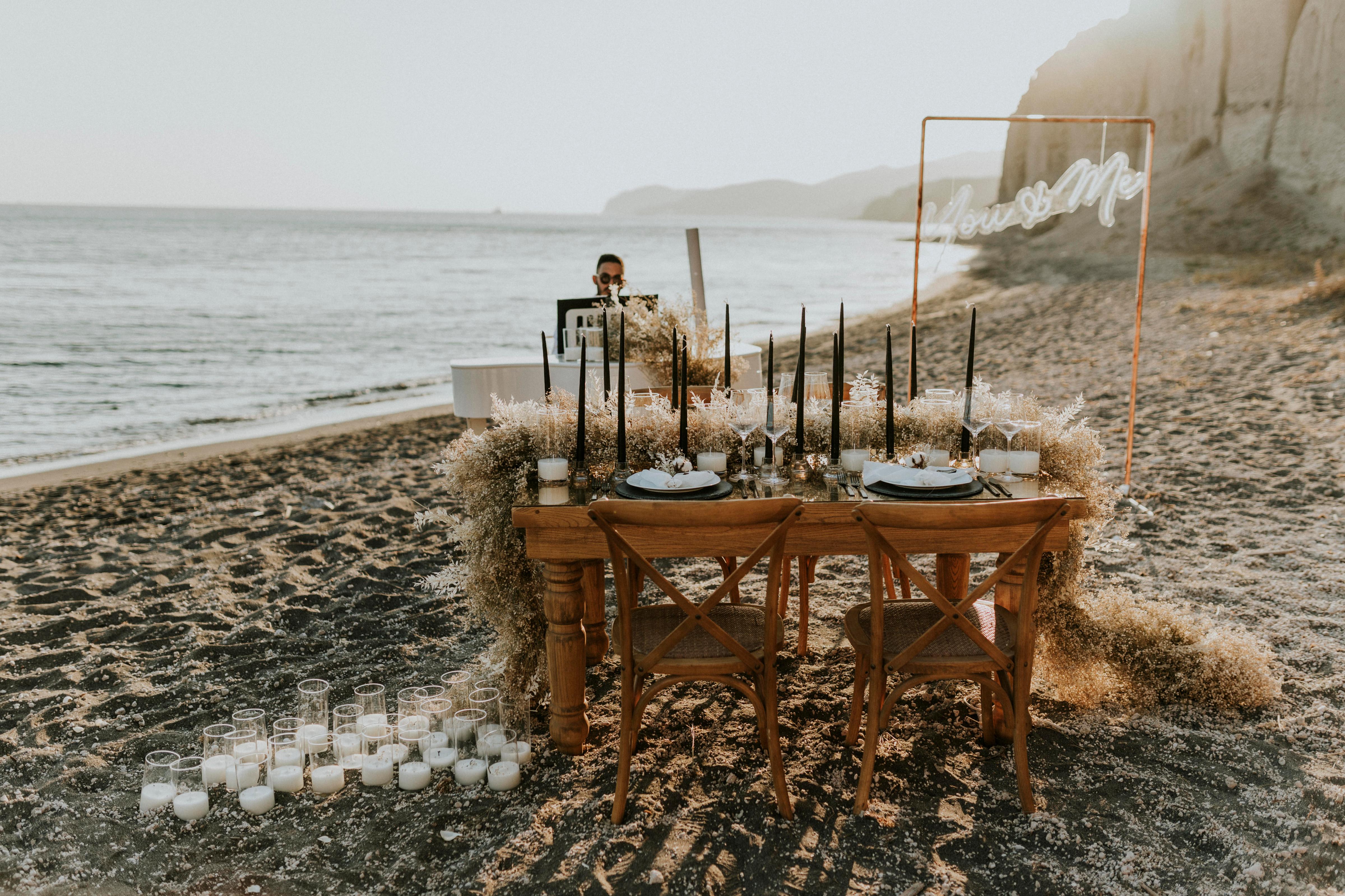A Romantic Beach Wedding in Santorini 49