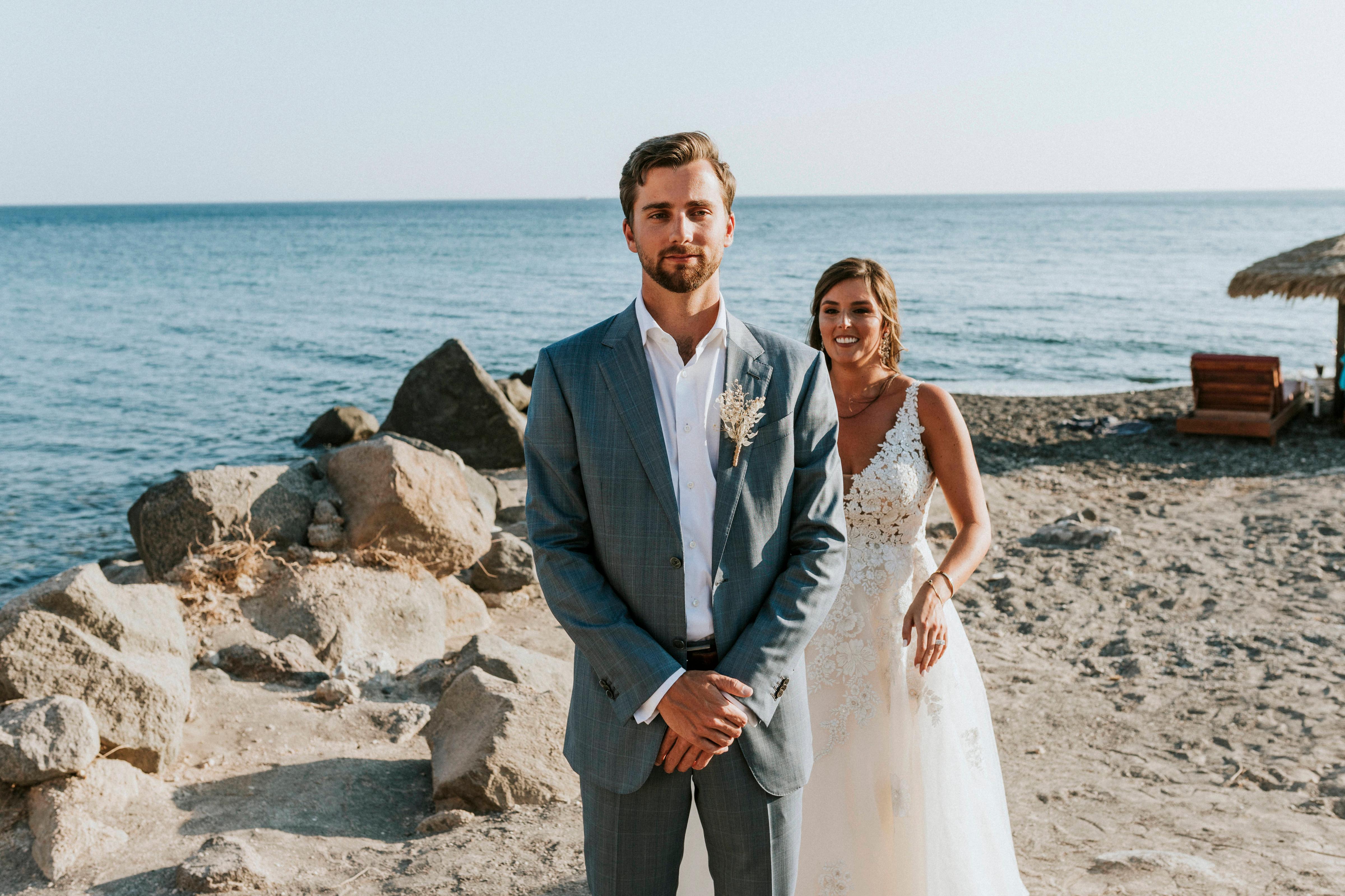 A Romantic Beach Wedding in Santorini 23