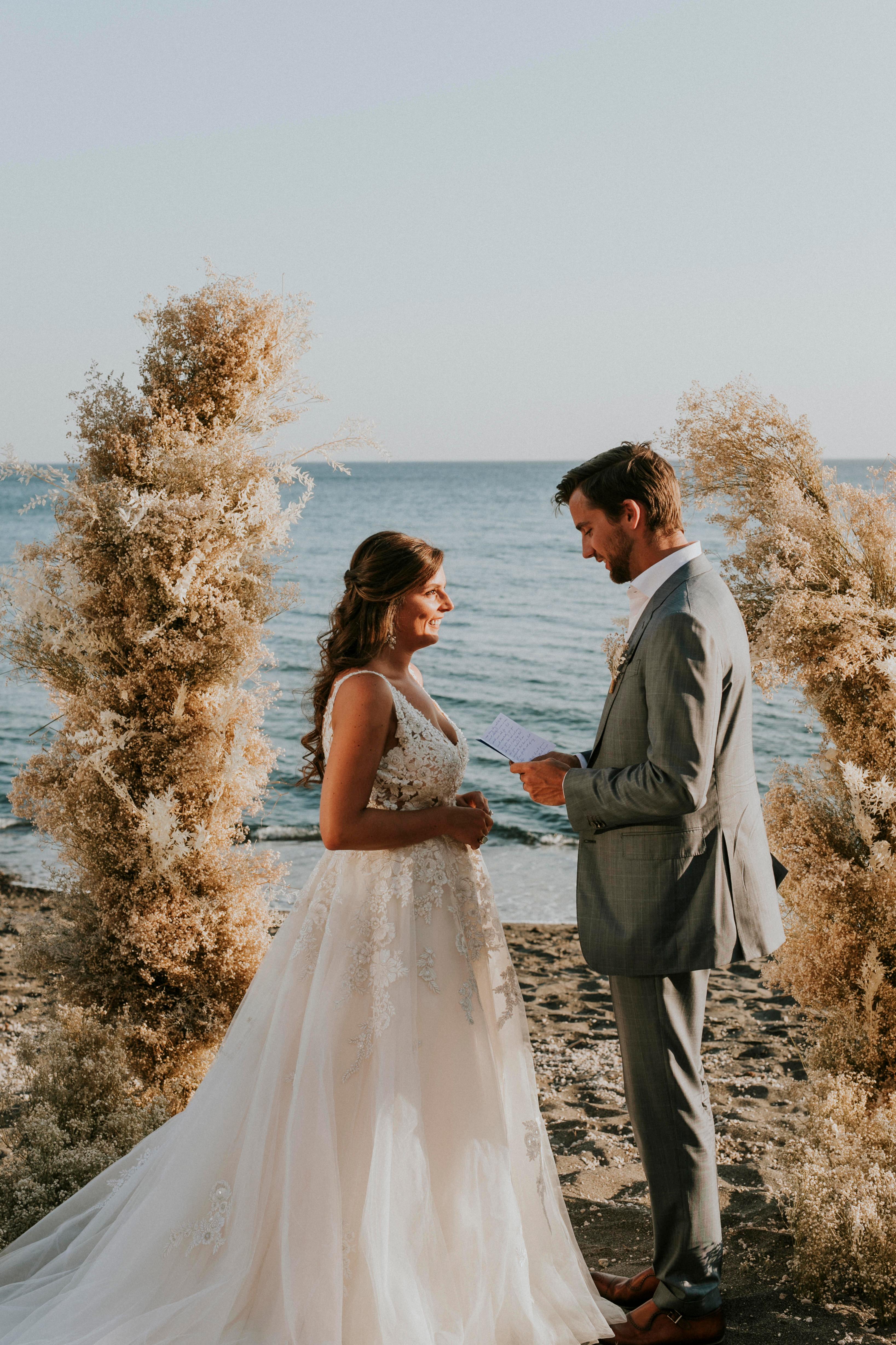 A Romantic Beach Wedding in Santorini 25