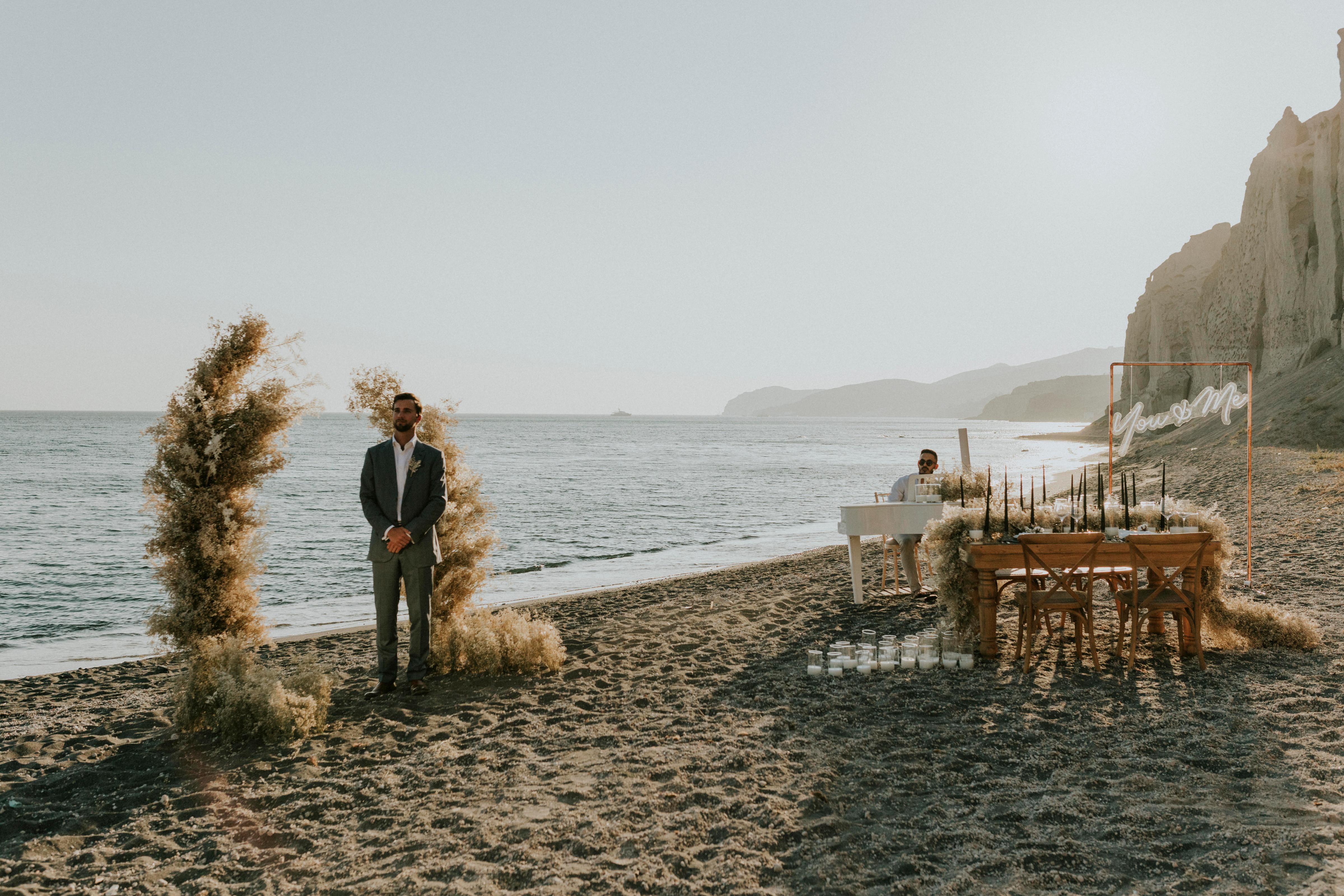 A Romantic Beach Wedding in Santorini 43
