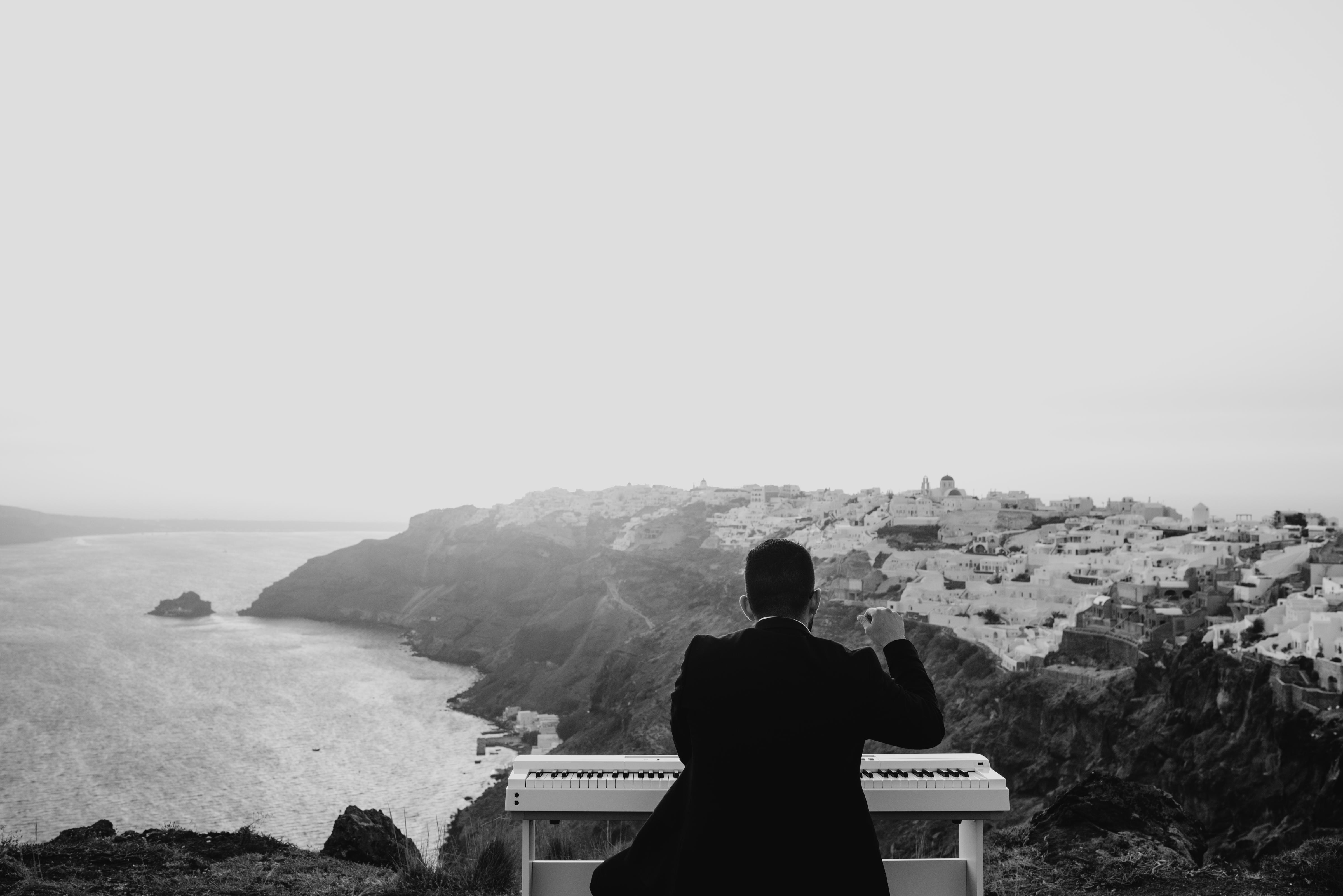 Sunset Piano Notes Santorini portfolio 3