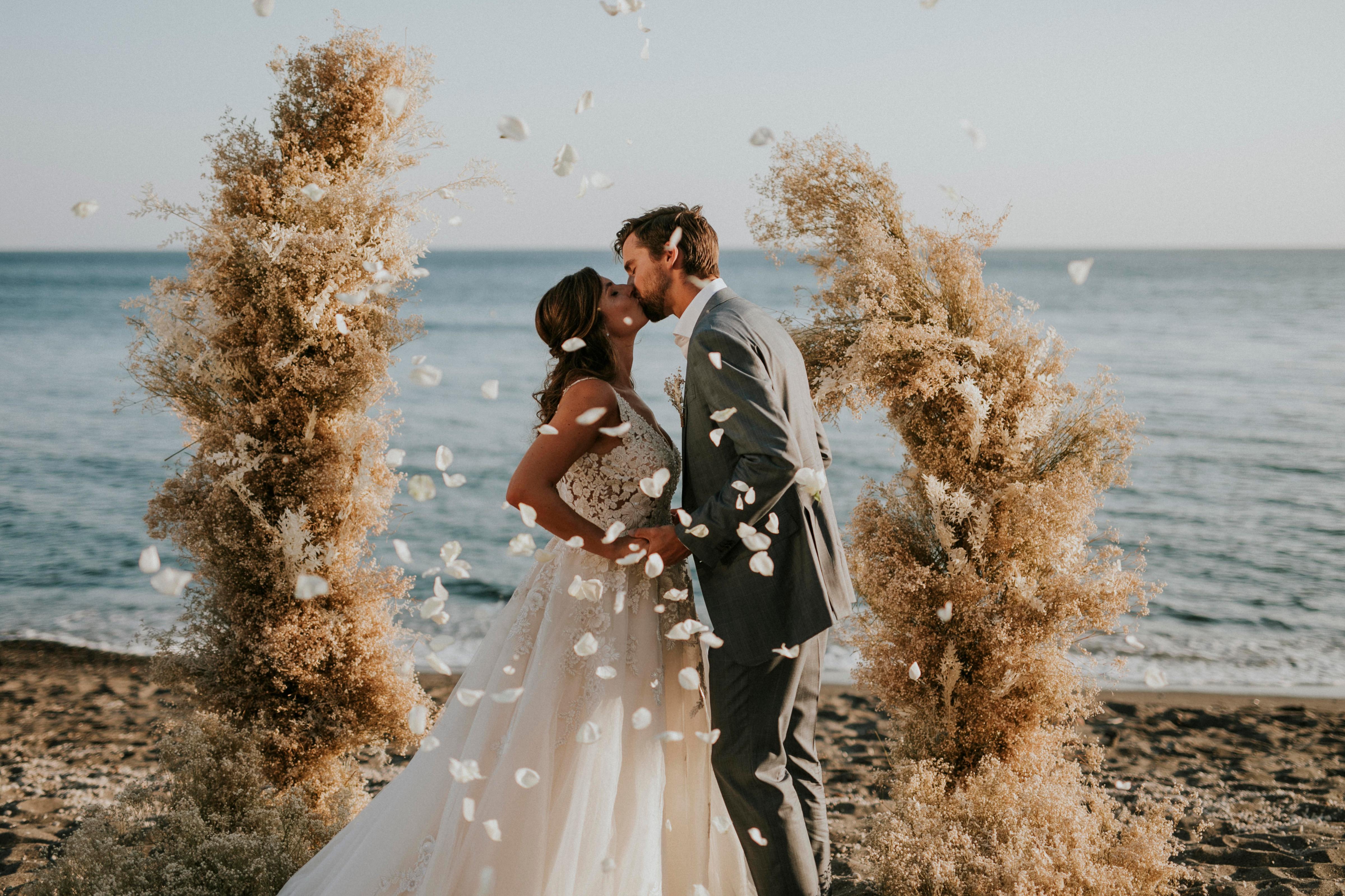 A Romantic Beach Wedding in Santorini 22