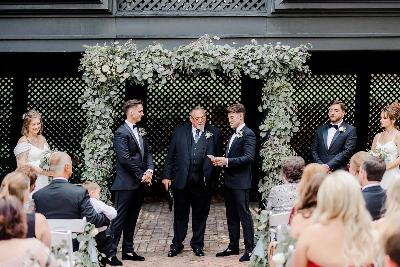 A Modern Fall Wedding at the Ships of the Sea Maritime Museum 49