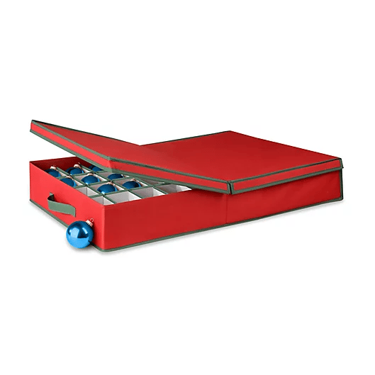 40-Count Ornament Storage Box with Dividers