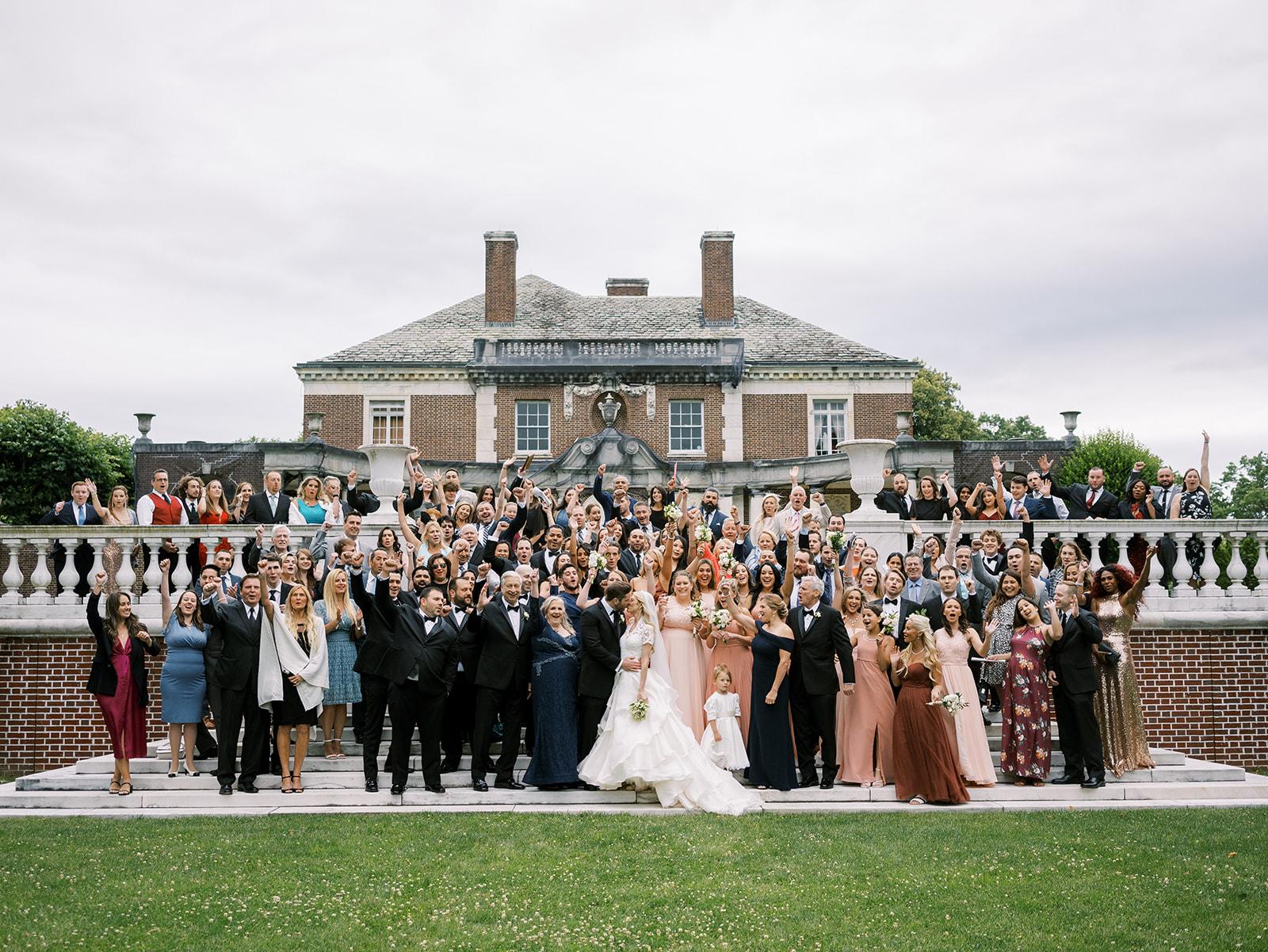 A Glamorous Summer Wedding at NYIT de Seversky Mansion 68