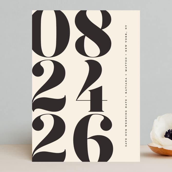 Mod Stack Save The Date Card