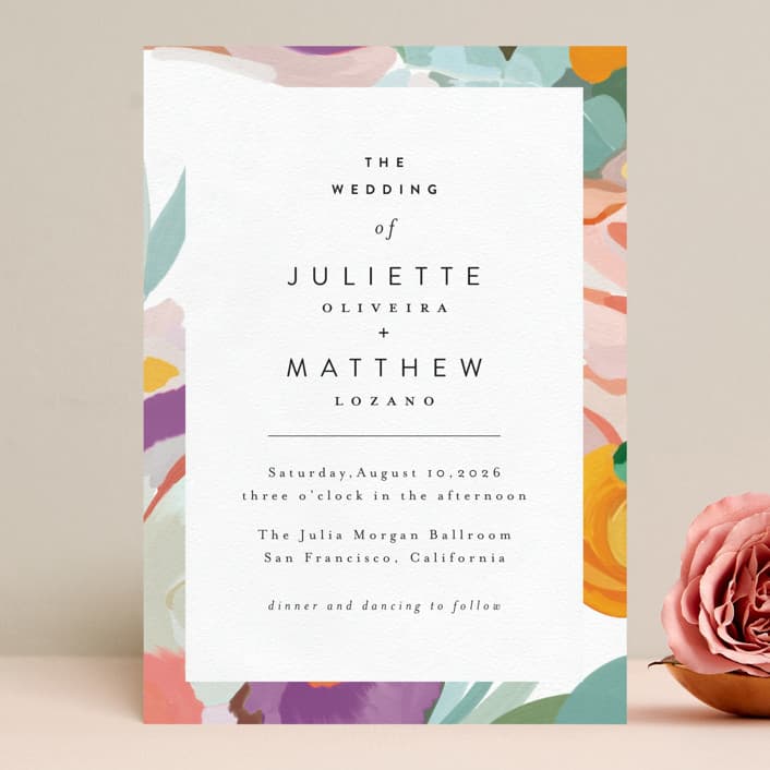 Abstract Florals Invitation Card