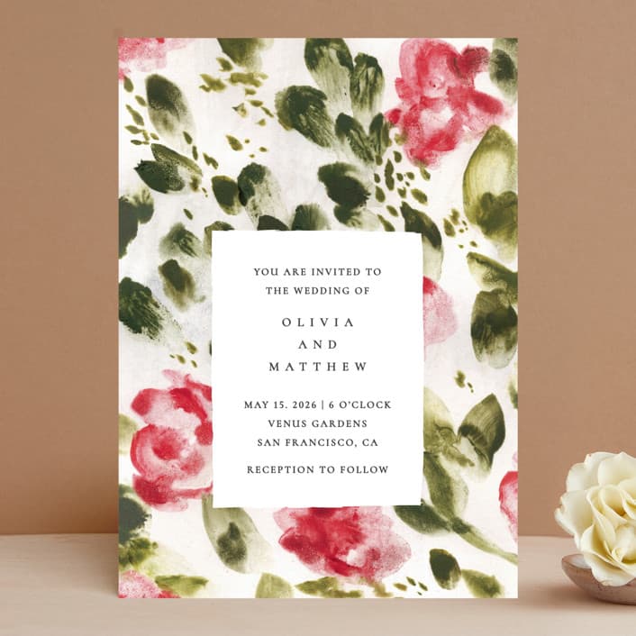 Wild Roses Invitation Card