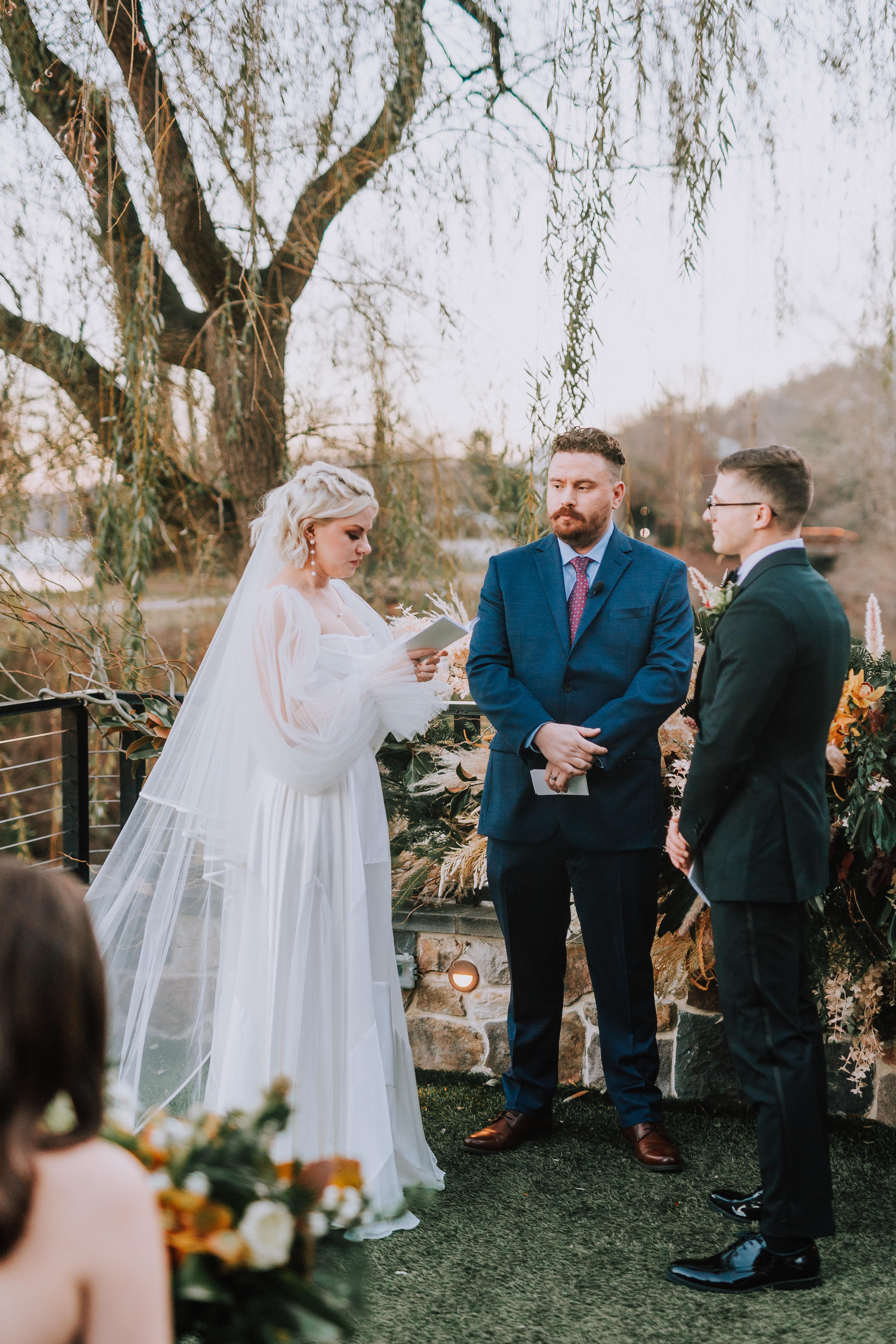 A Boho Winter Wedding at River House at Odette's 14