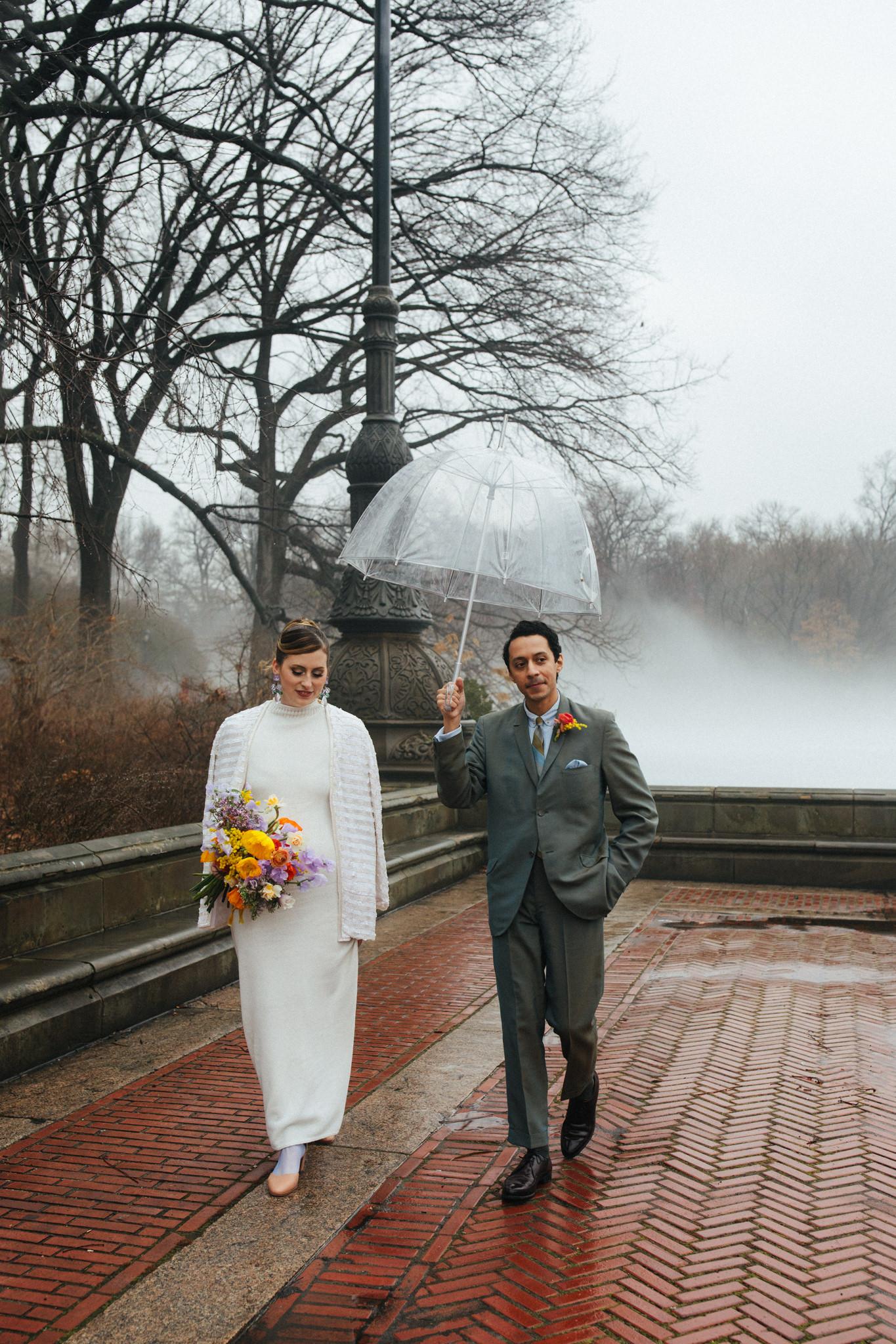 A Non-Traditional Winter Elopement in Central Park photo 2