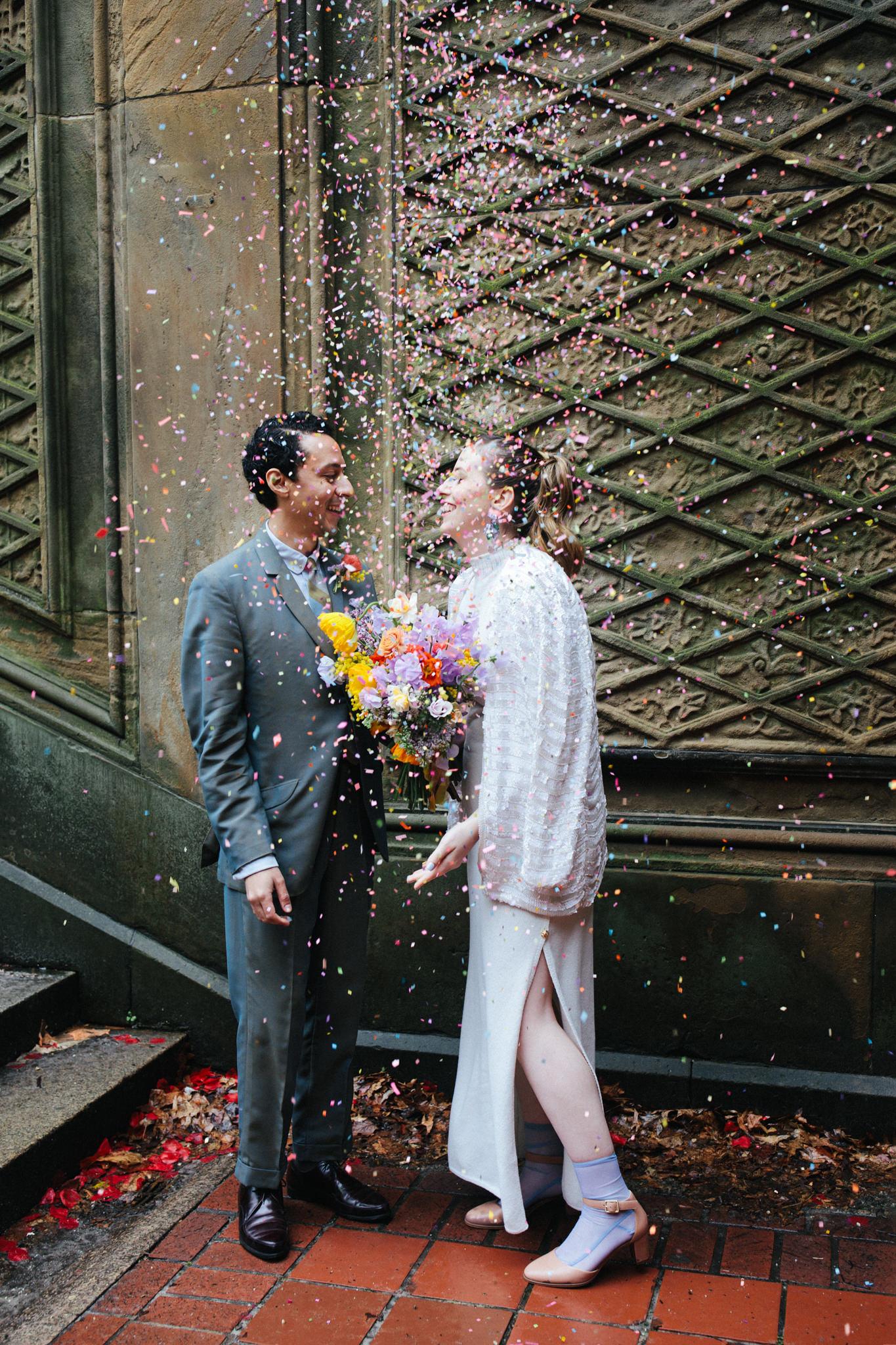 A Non-Traditional Winter Elopement in Central Park photo 3