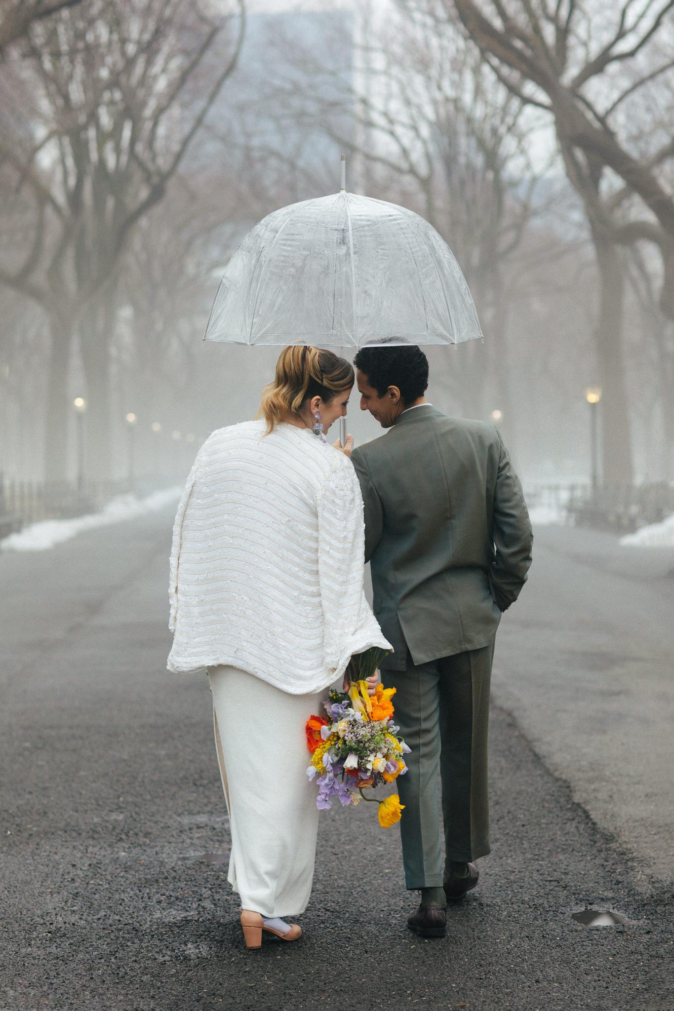 A non-traditional elopement in Central Park with a mini-reception at the St. Mazie 12