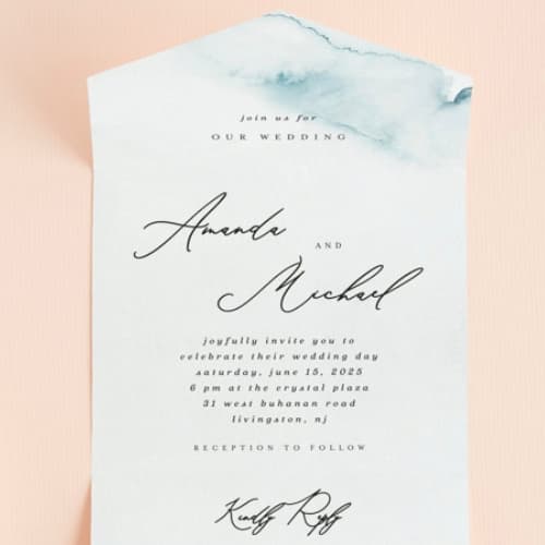 Ocean Vibes Wedding Invitation