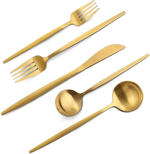 Gold Silverware Set