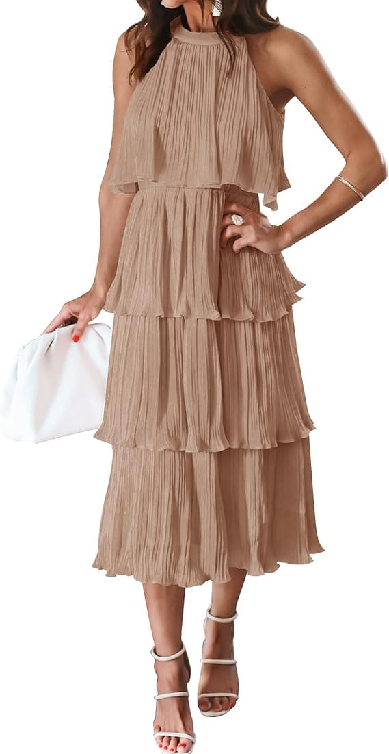 Ruffle Tiered Midi Dress