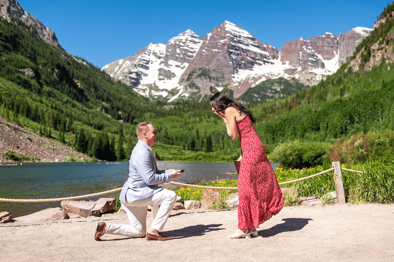 A Romantic Mountainside Proposal in Aspen