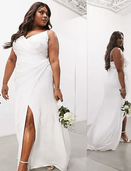 Constance Satin Wrap Dress