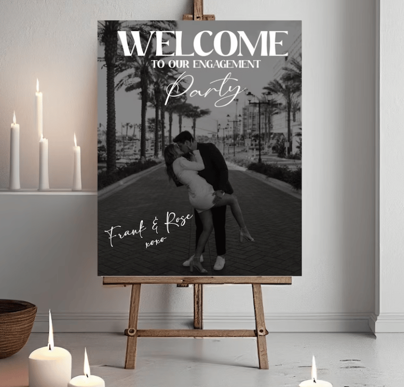 Engagement Party Welcome Sign