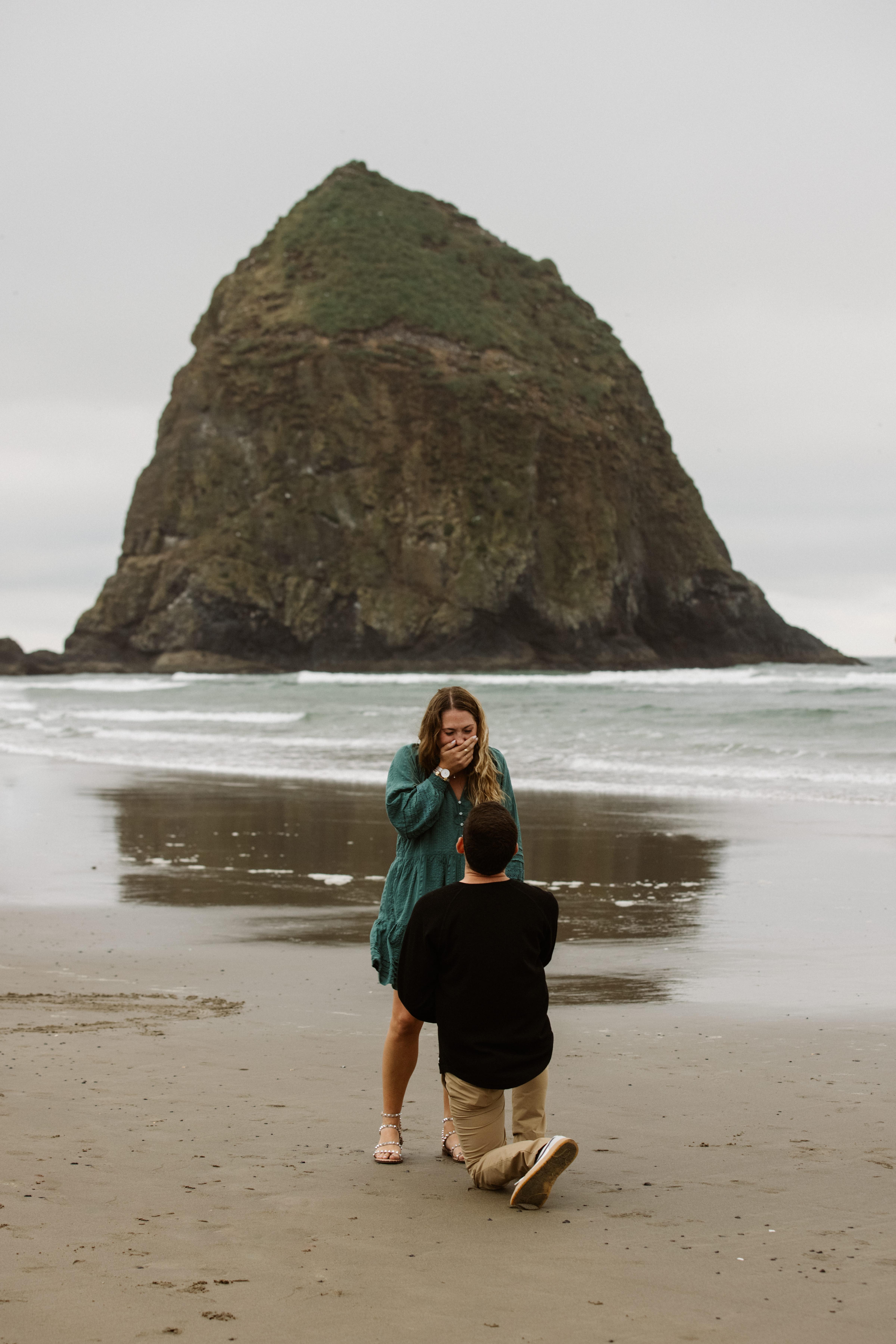 An Intimate Proposal at Haystack Rock 1