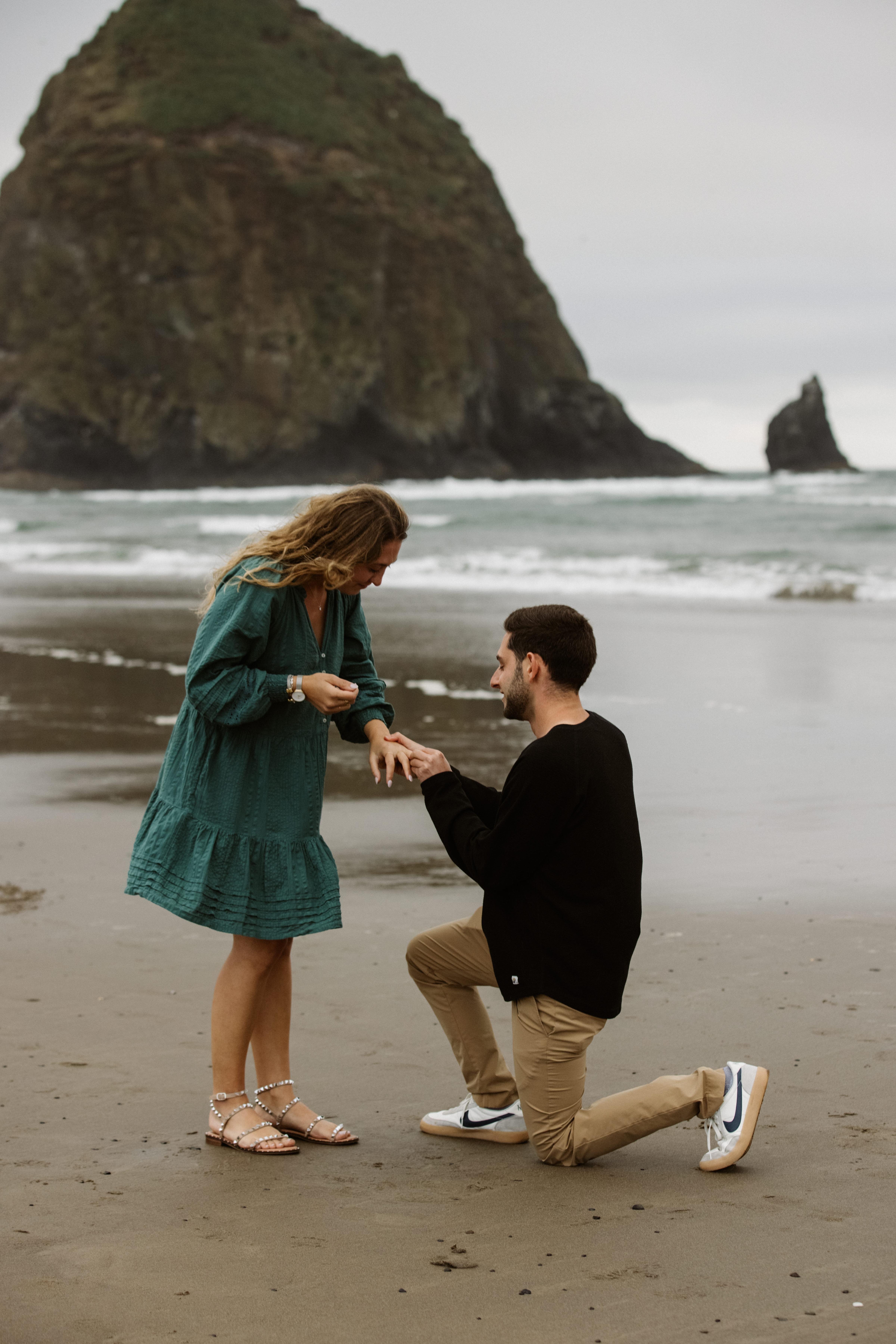 An Intimate Proposal at Haystack Rock 2