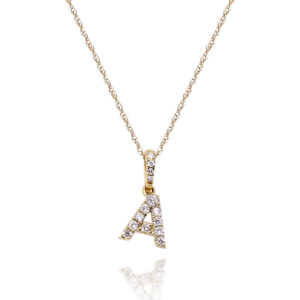 Diamond Initial Pendant
