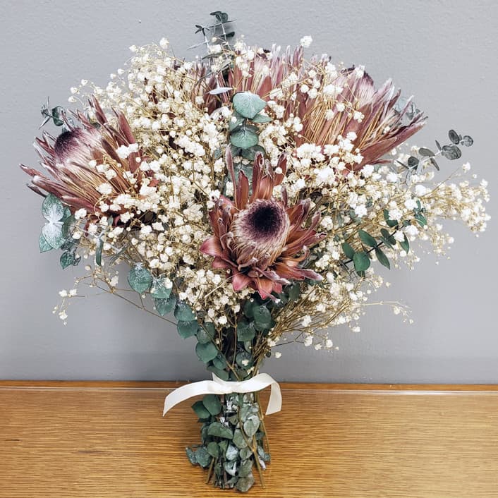 Preserved-Dried Protea Flower Bouquet