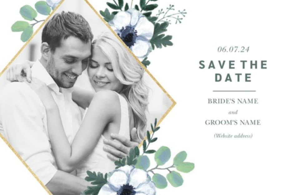 4.7" x 7.2 Save The Date Card